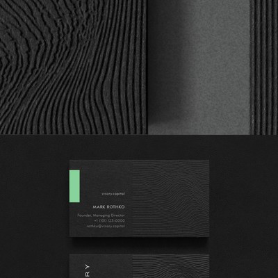 Impactful business cards for Visary Capital