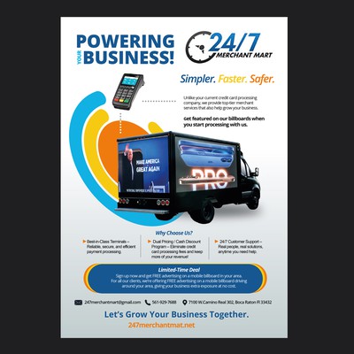 Flyer for 24/7 merchant mart